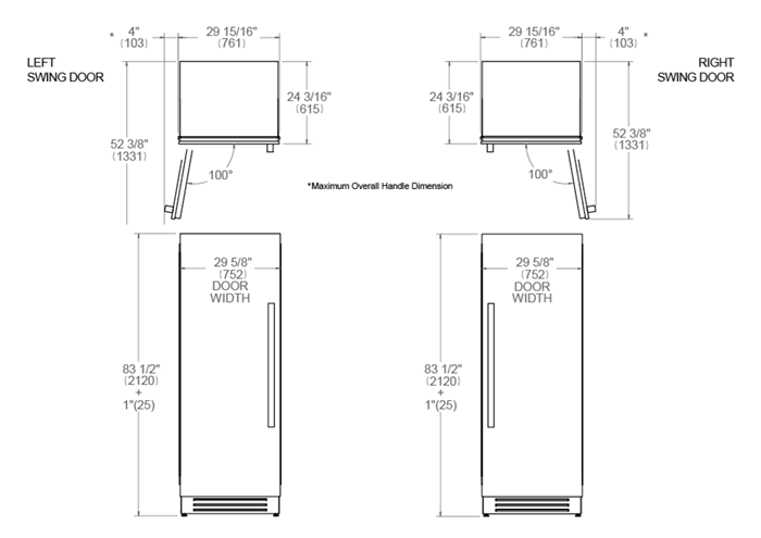 30 Built-in Freezer Column | Bertazzoni